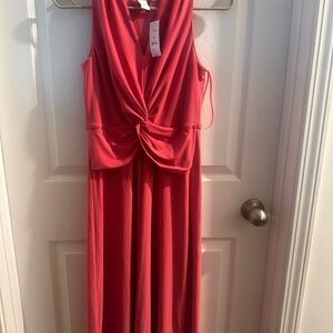 White House Black Market Coral Sleeveless Dress